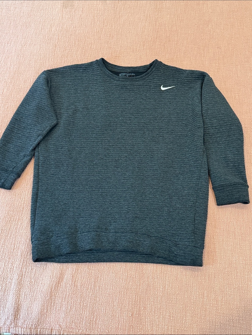 Nike Golf dri-fit med Women’s Charcoal Gray Crewneck textured Sweatshirt
